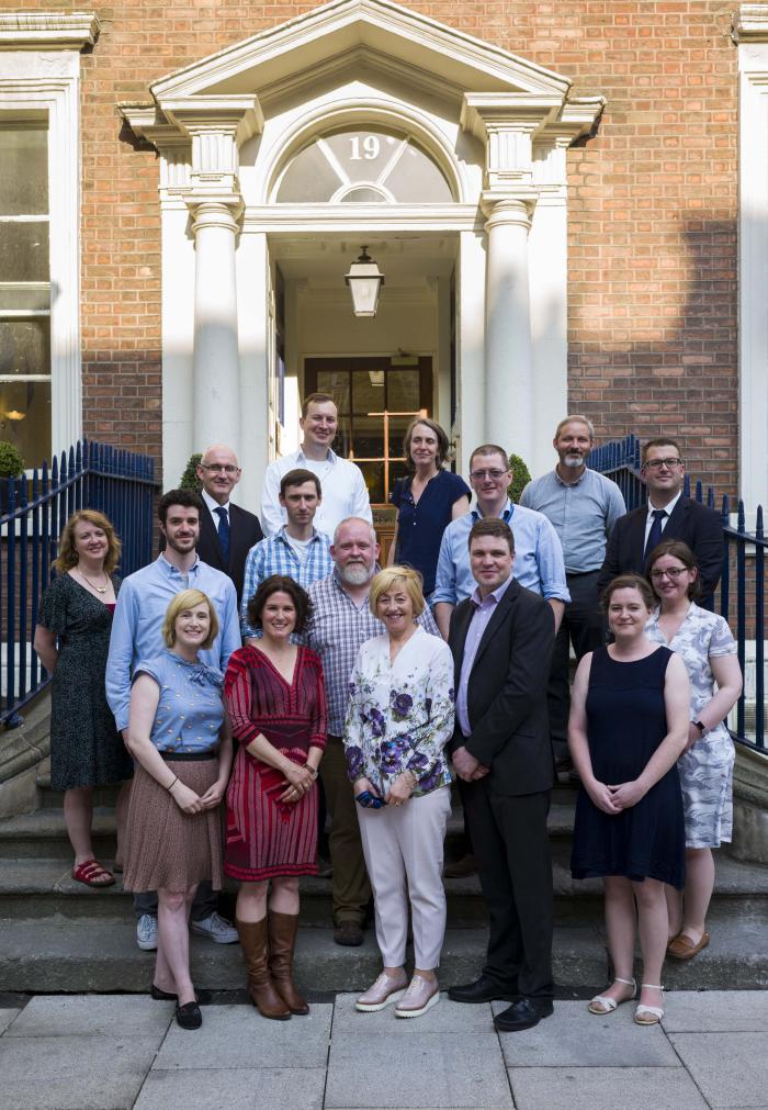 Staff of TII, the DRI and the Discovery Programme at the launch of the TII Digital Heritage Collections in the Royal Irish Academy, Dublin.