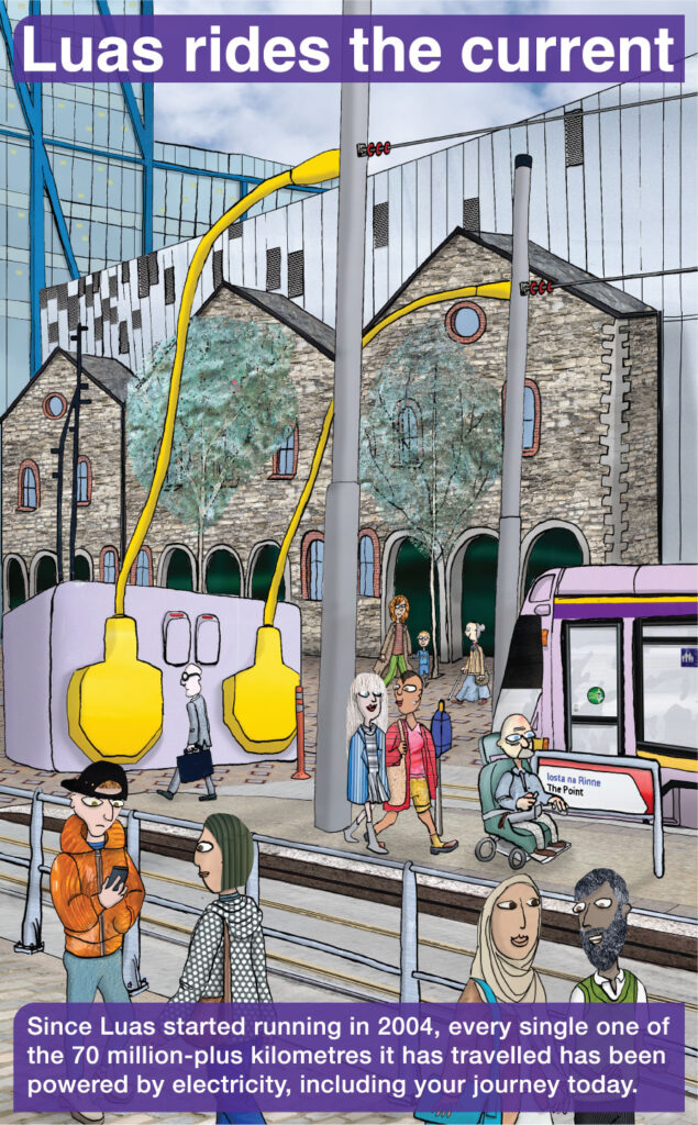 Luas rides the current